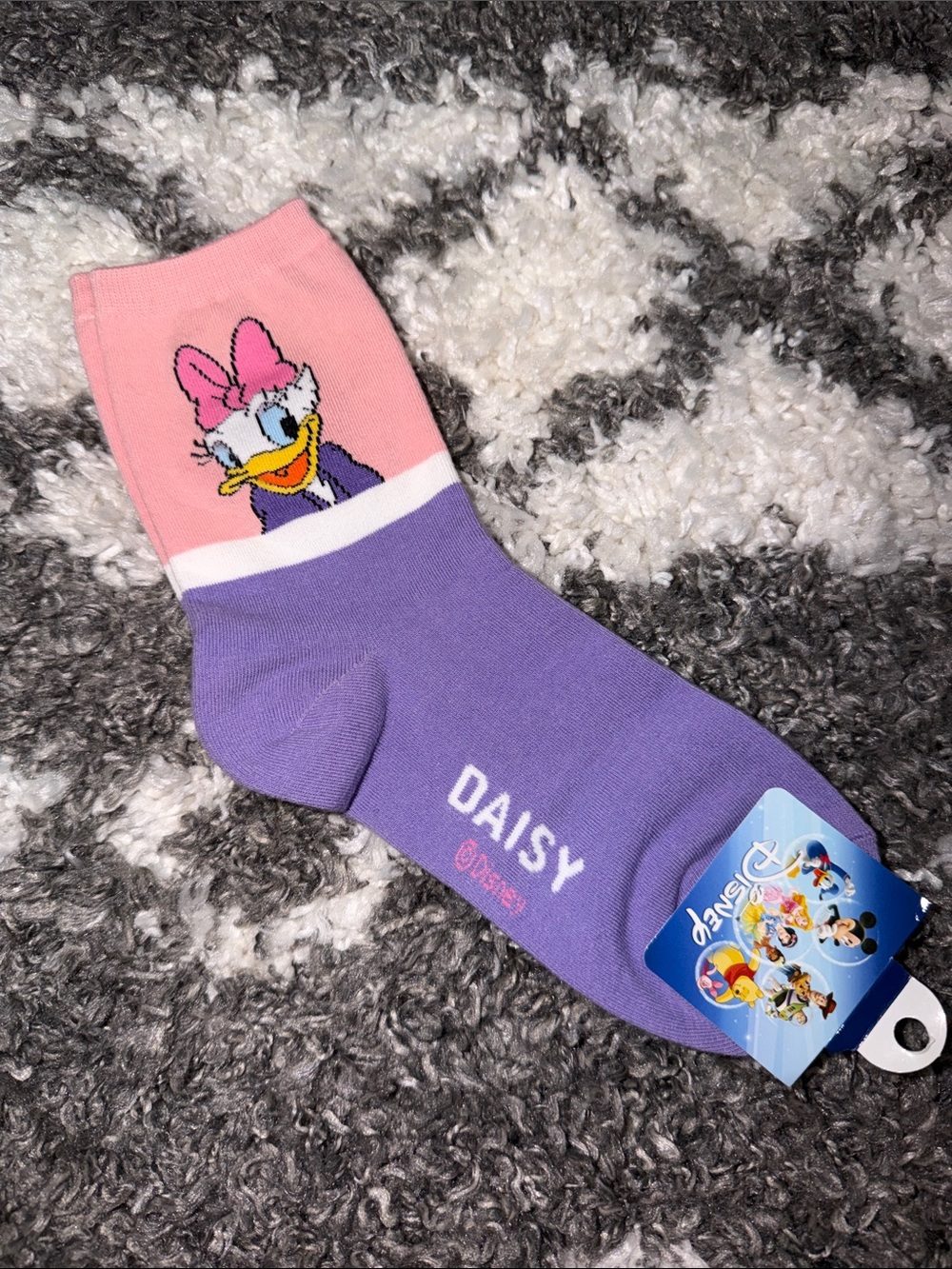 Disney Daisy Duck Pink and Purple Crew Socks